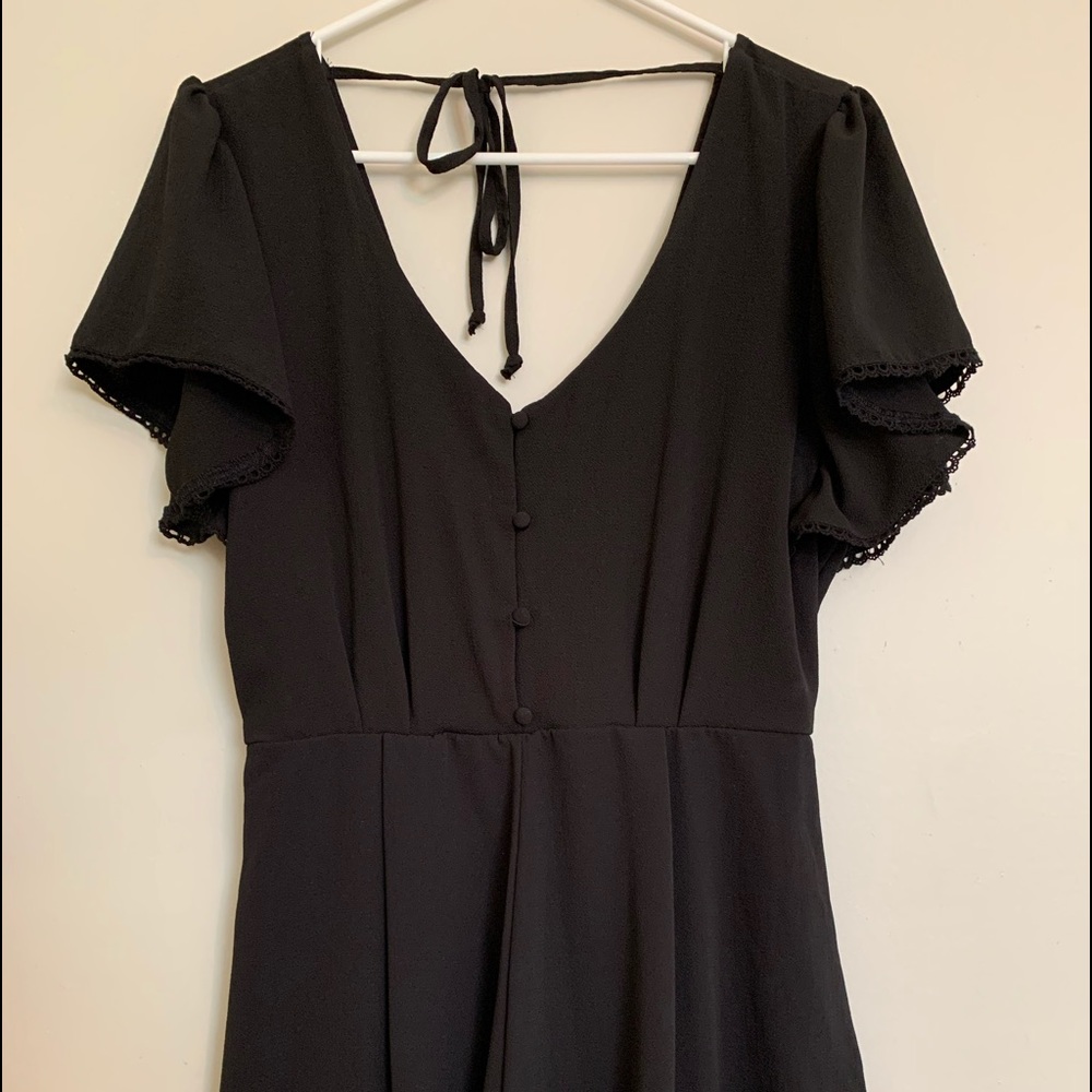 Short Sleeve Black Romper